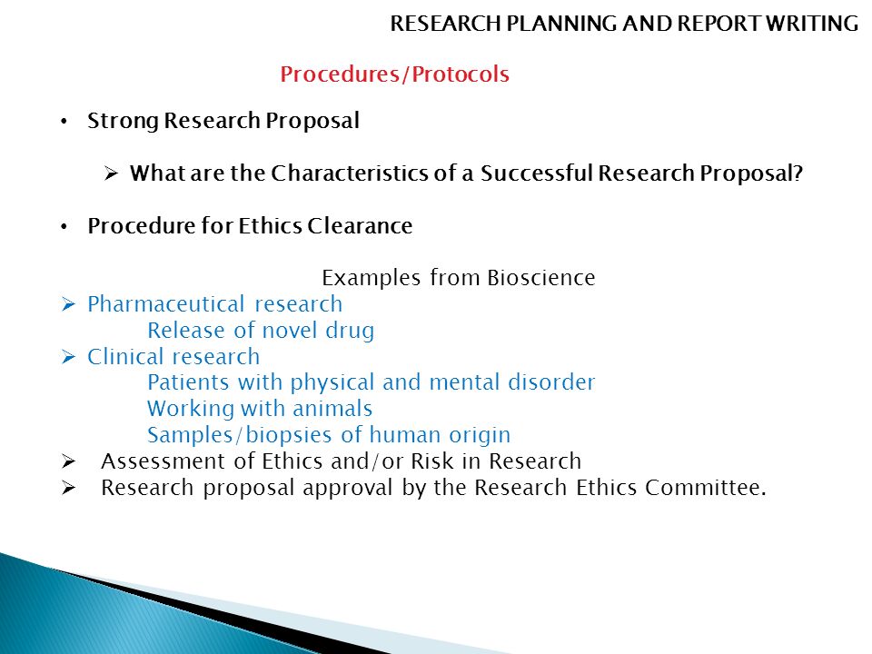 Ethics statement for research proposal