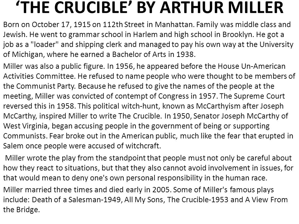 an analysis of abigails inner voice and guilt in the crucible by arthur miller Celebrating the arthur miller centennial year, an eye-catching new penguin plays edition of the work that established him as a leading voice in the american. an analysis of abigails inner voice and guilt in the crucible by arthur miller Celebrating the arthur miller centennial year, an eye-catching new penguin plays edition of the work that established him as a leading voice in the american.