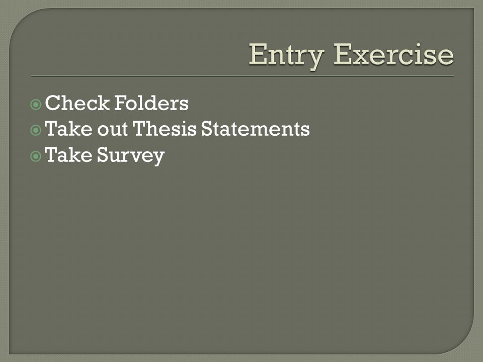 Thesis statement checker