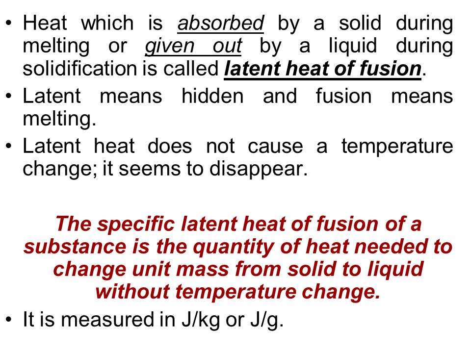 Equation To Calculate Latent Heat Of Fusion Talkchannels Latent Heat Capacity The Use Of An Equation Chapter Ppt Download