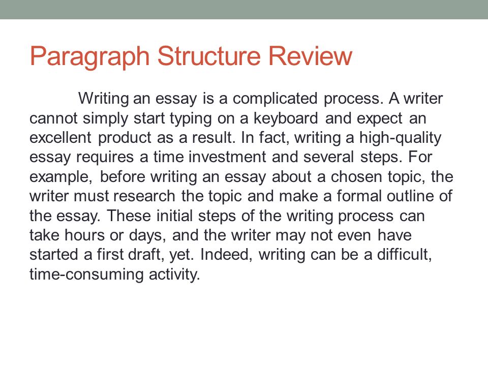 english paragraph