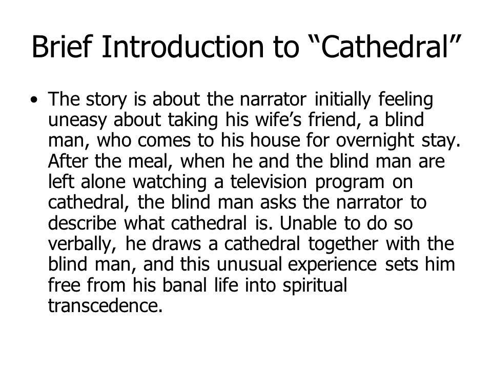 cathedral carver summary