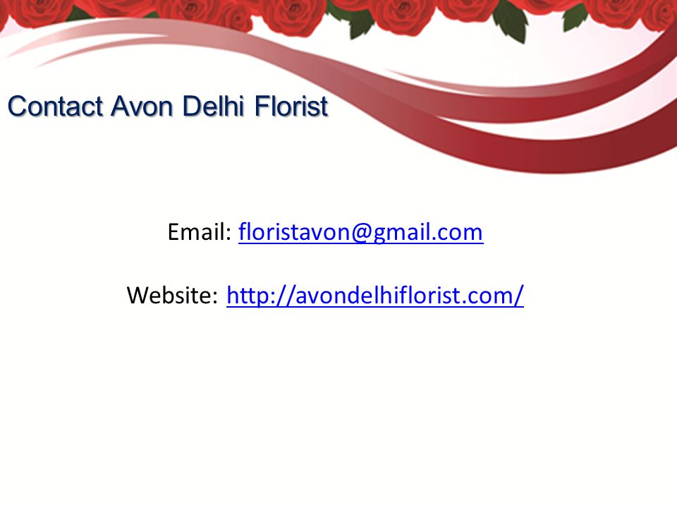 Contact Avon Delhi Florist   Website: