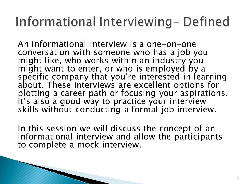 informational interview definition