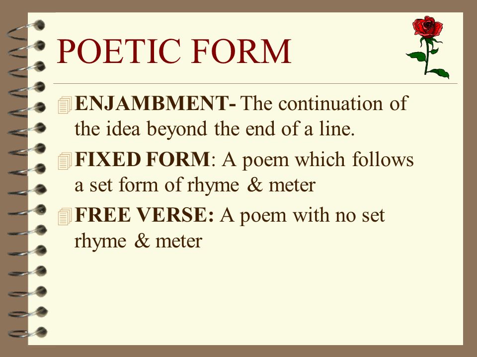 poetry notes poetry is a type of literature that expresses ideas verse form poetry