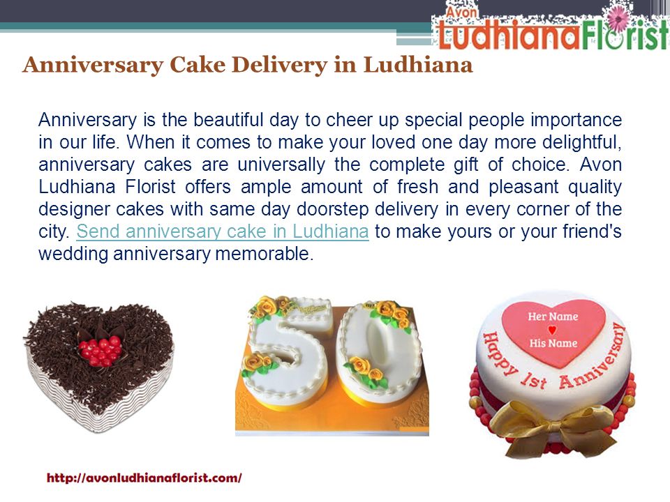 Anniversary Cake Delivery in Ludhiana Anniversary is the beautiful day to cheer up special people importance in our life.