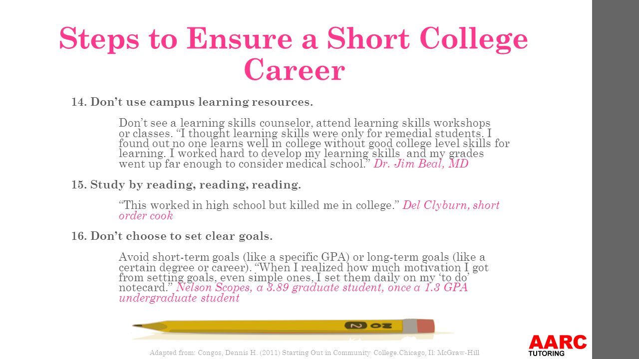 long and short term career goals