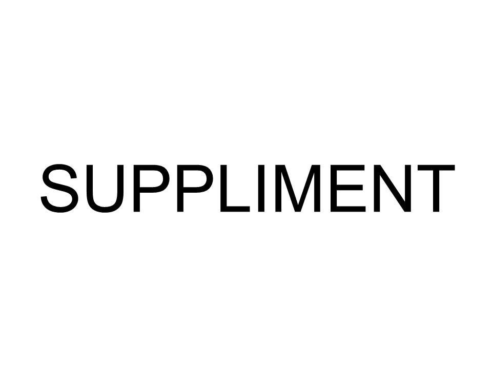 SUPPLIMENT