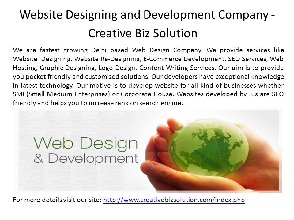 Website Designing and Development Company - Creative Biz Solution We are fastest growing Delhi based Web Design Company.