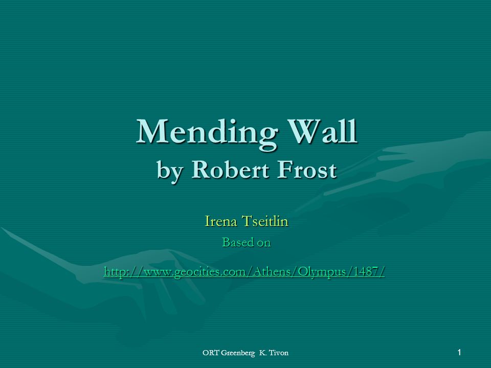 a comparison of mending wall by robert frost and new year by edward thomas Mending wall by robert frost he married a year later and moved to a farm in derry, new hampshire but at spring mending-time we find them there. a comparison of mending wall by robert frost and new year by edward thomas Mending wall by robert frost he married a year later and moved to a farm in derry, new hampshire but at spring mending-time we find them there.