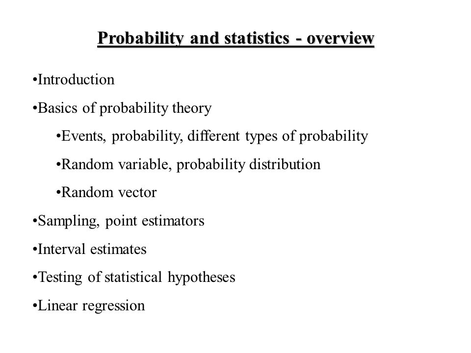 types of probability