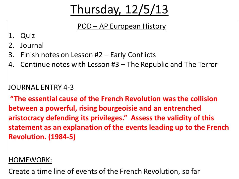 Ap european history homework help