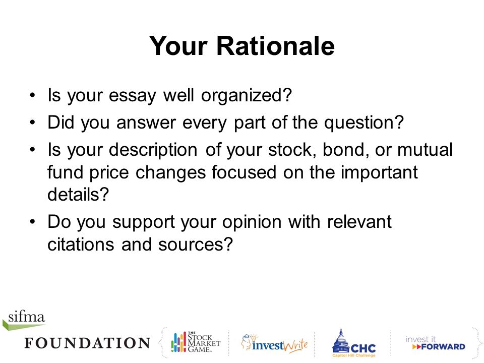 Rationale Essay