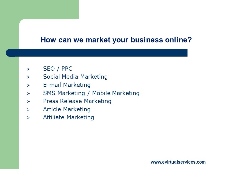How can we market your business online.