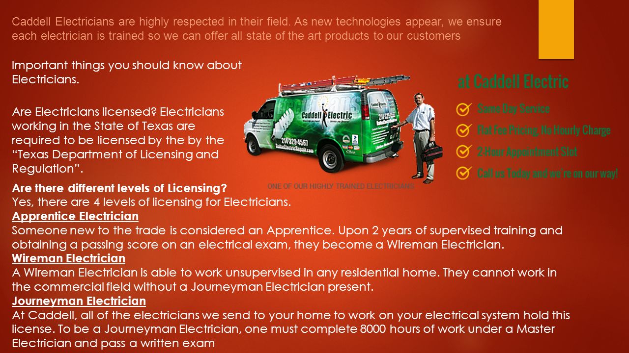 Caddell Electricians are highly respected in their field.