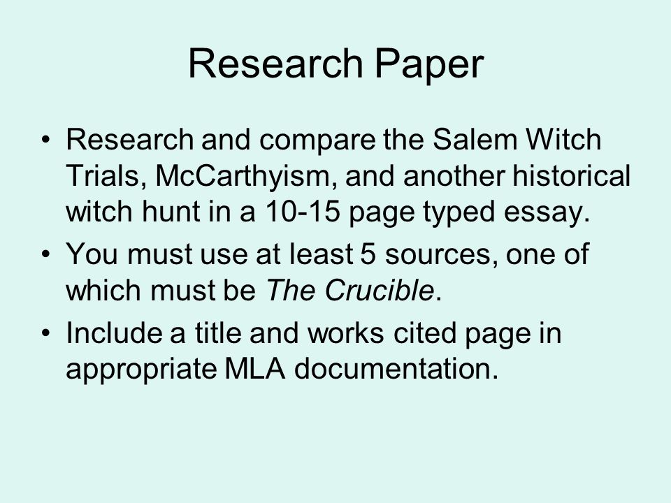 Free essay on salem witch trials