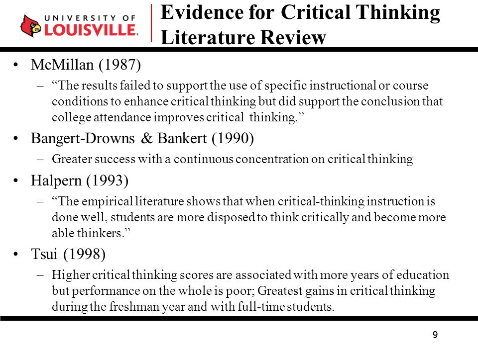 Critical thinking college course