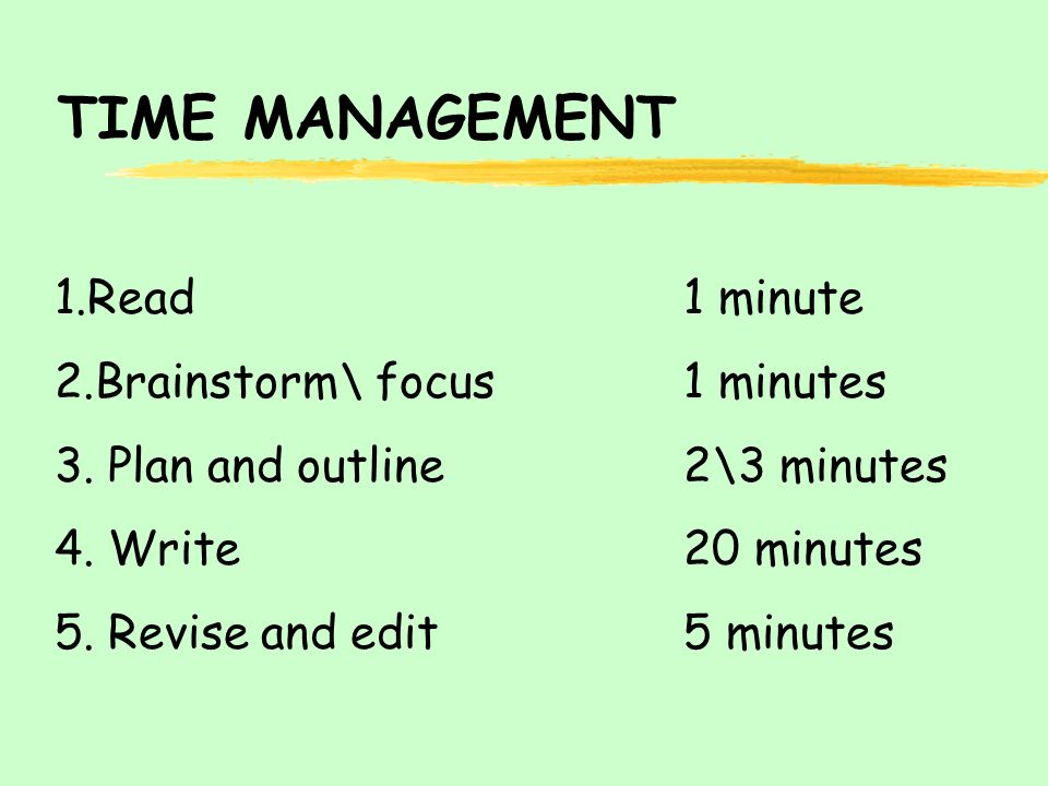 time management essay