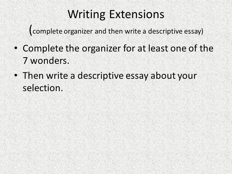 Essay On 7 Wonders Of The World