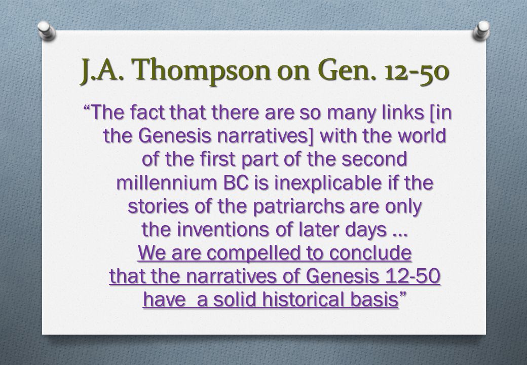 J.A. Thompson on Gen.