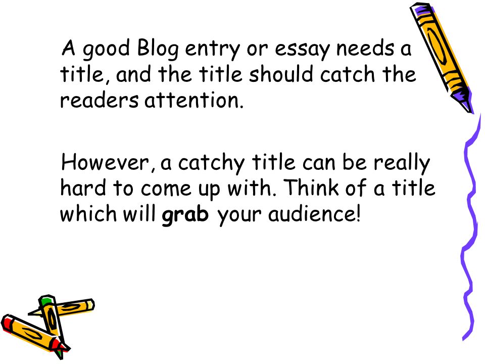 Creative Essay Titles