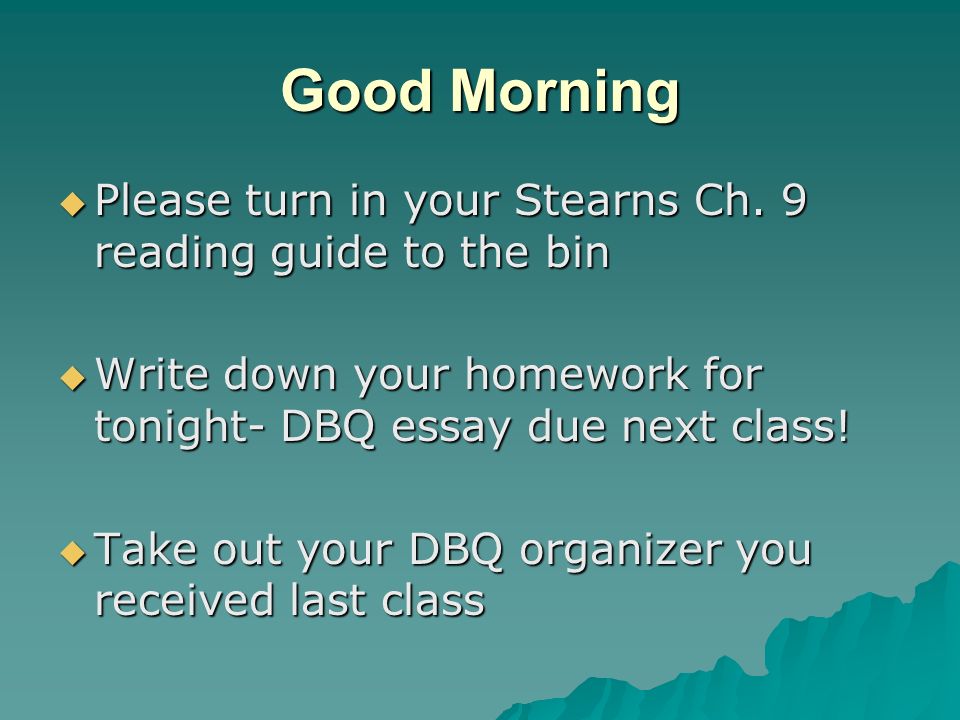 Turn In Your Homework