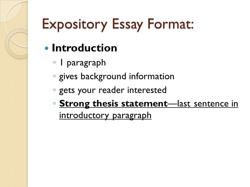expository essay outline examples