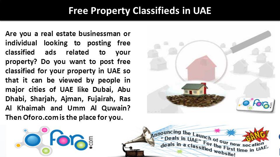 Are you a real estate businessman or individual looking to posting free classified ads related to your property.