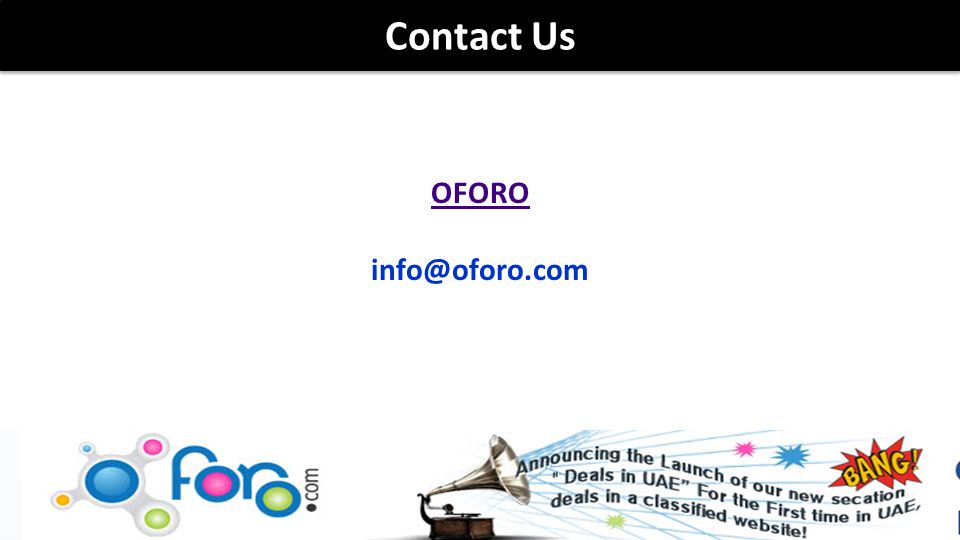 OFORO Contact Us Properties Classifieds