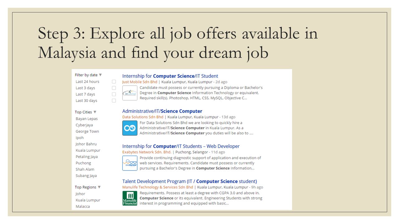 Job Searching In Malaysia Find Your Dream Job In Malaysia With Job Searching In Malaysia Find Your Dream Job In Malaysia With