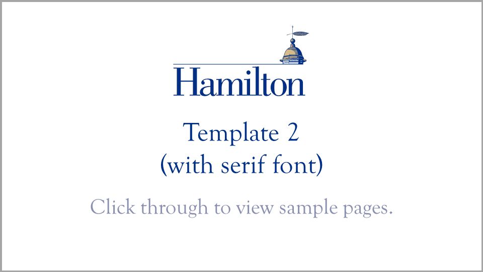 Template 2 (with serif font) Click through to view sample pages.