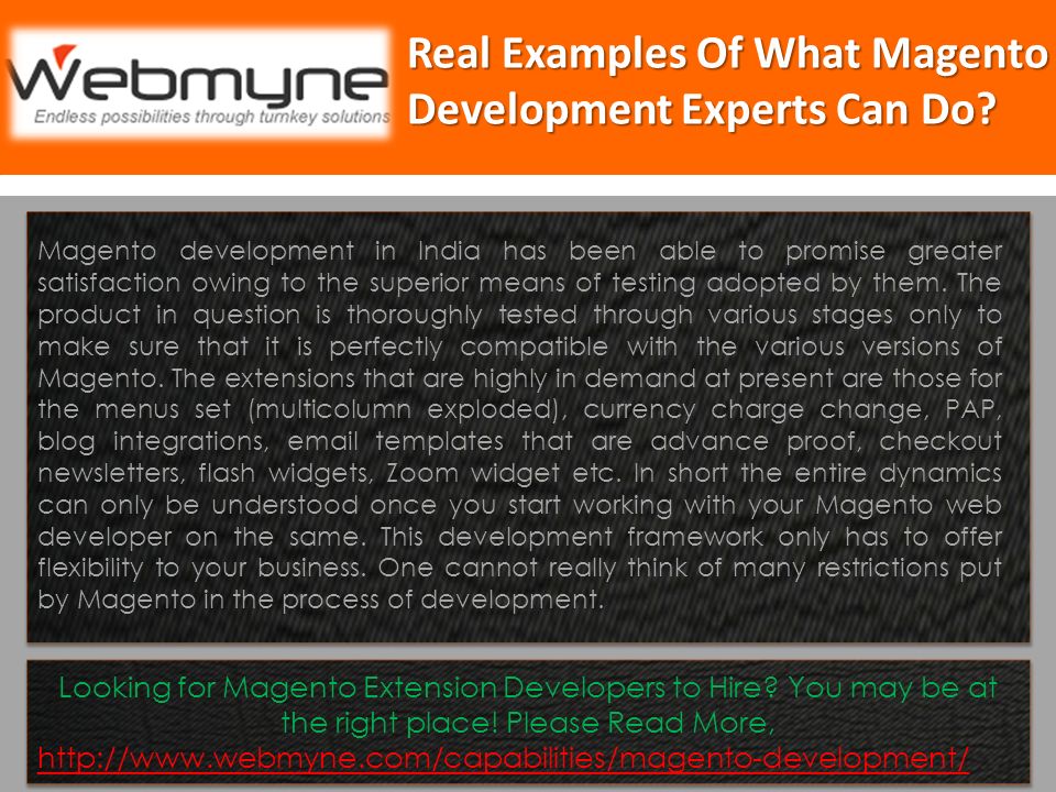 Real Examples Of What Magento Development Experts Can Do.