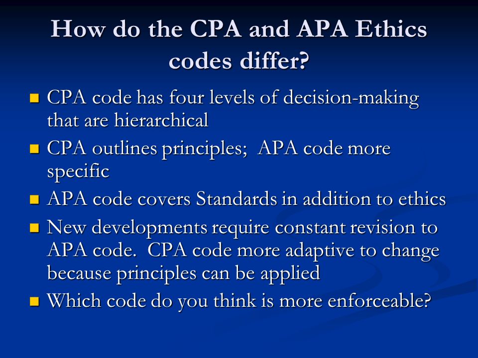 the apa code of ethics Free code of ethics papers, essays, and research papers. the apa code of ethics Free code of ethics papers, essays, and research papers.