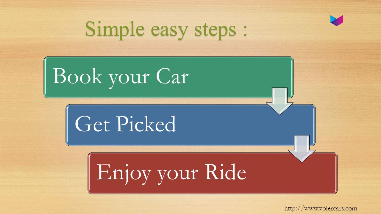 Book your CarGet PickedEnjoy your Ride Simple easy steps :
