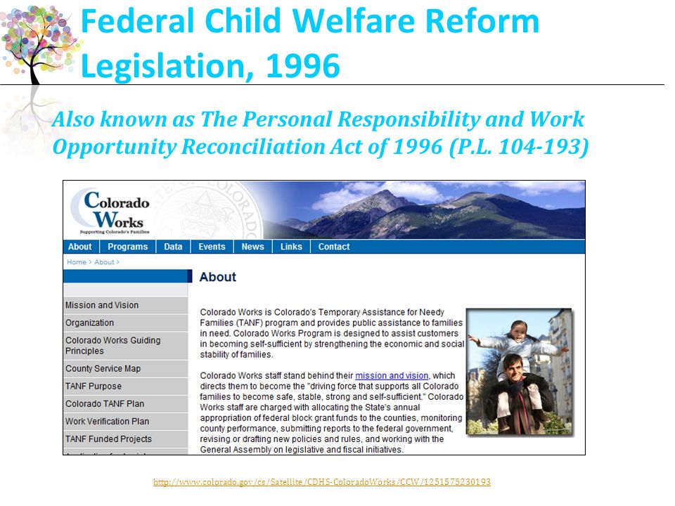 american child welfare history module 1 section ppt download colorado works program