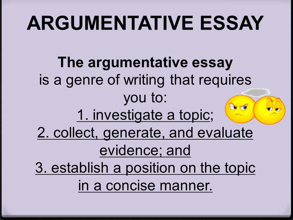 The Argumentative Essay