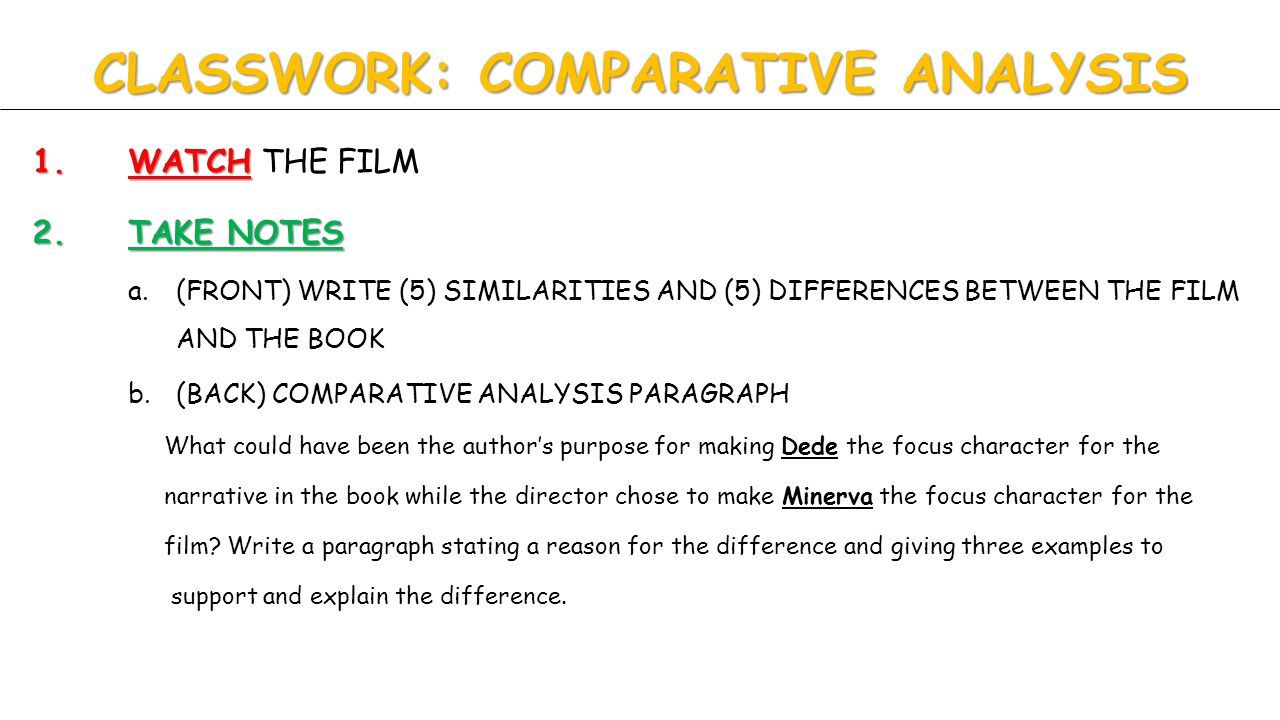comparative essay ideas