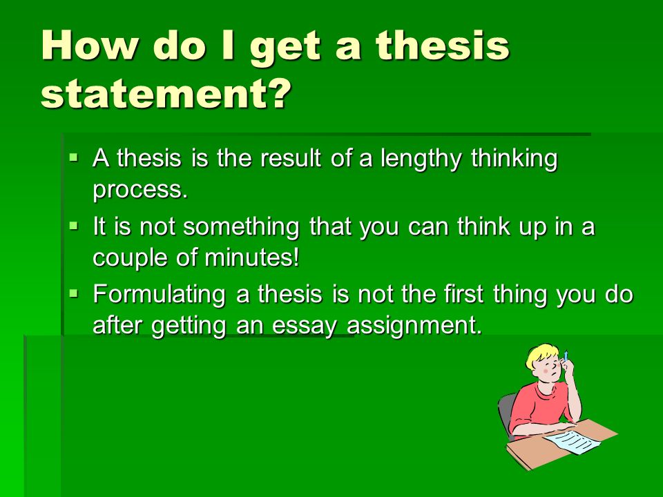 Formlating an essay thesis