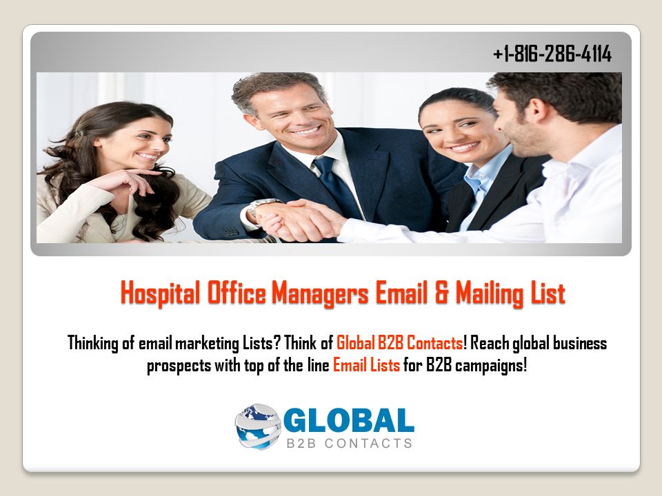 Hospital Office Managers  & Mailing List Thinking of  marketing Lists.