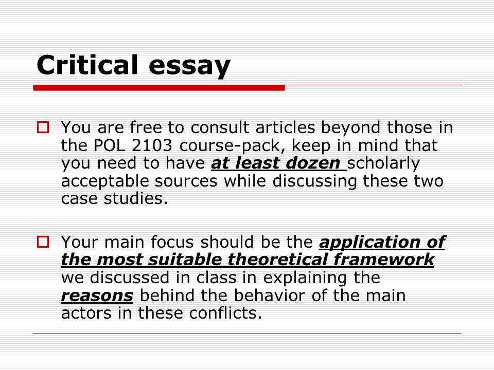 How To Write Critical Essay