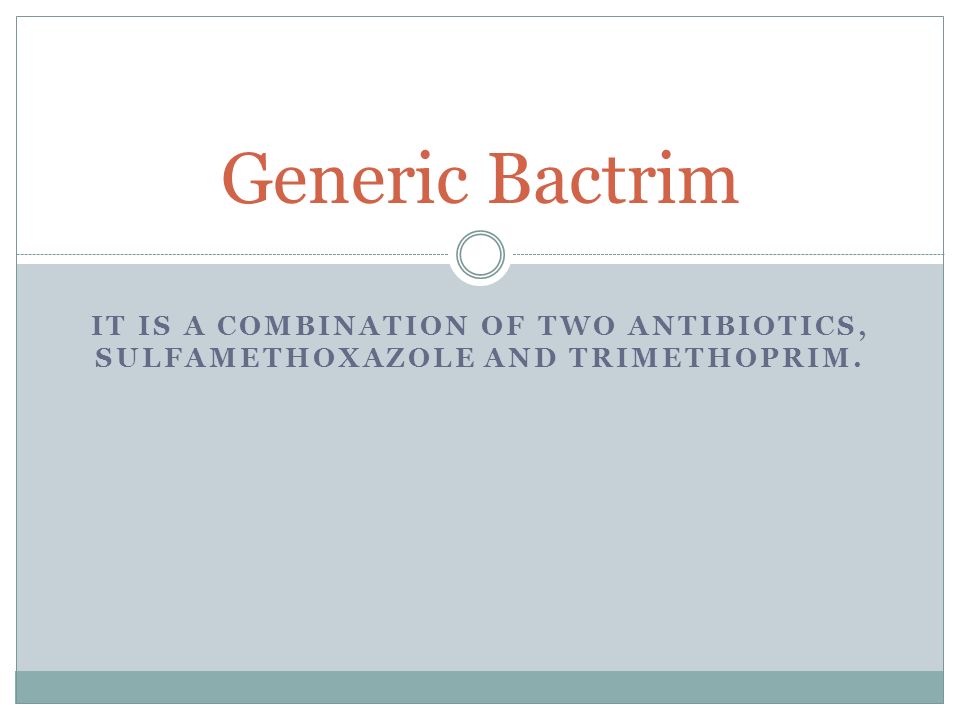 Loading dose bactrim