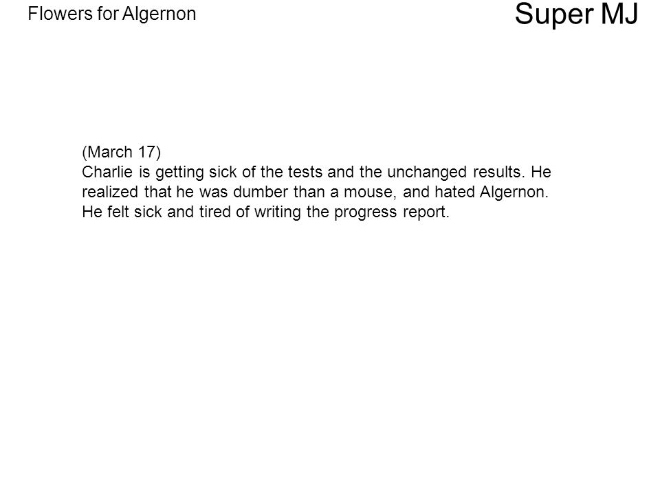 flowers for algernon summary flowers for algernon summary