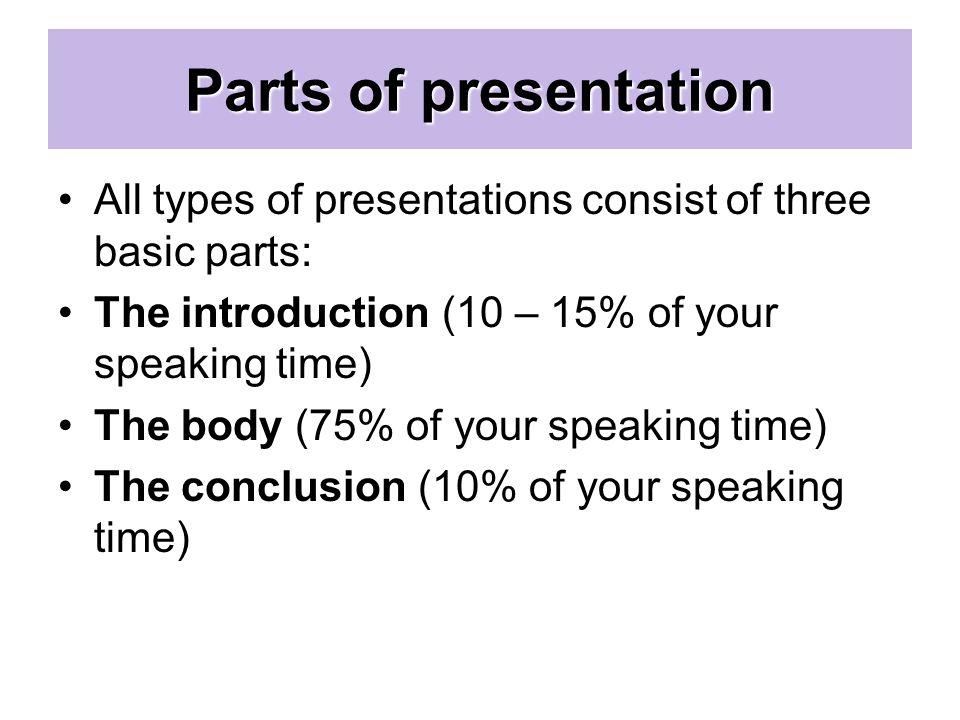 Types of presentation skills