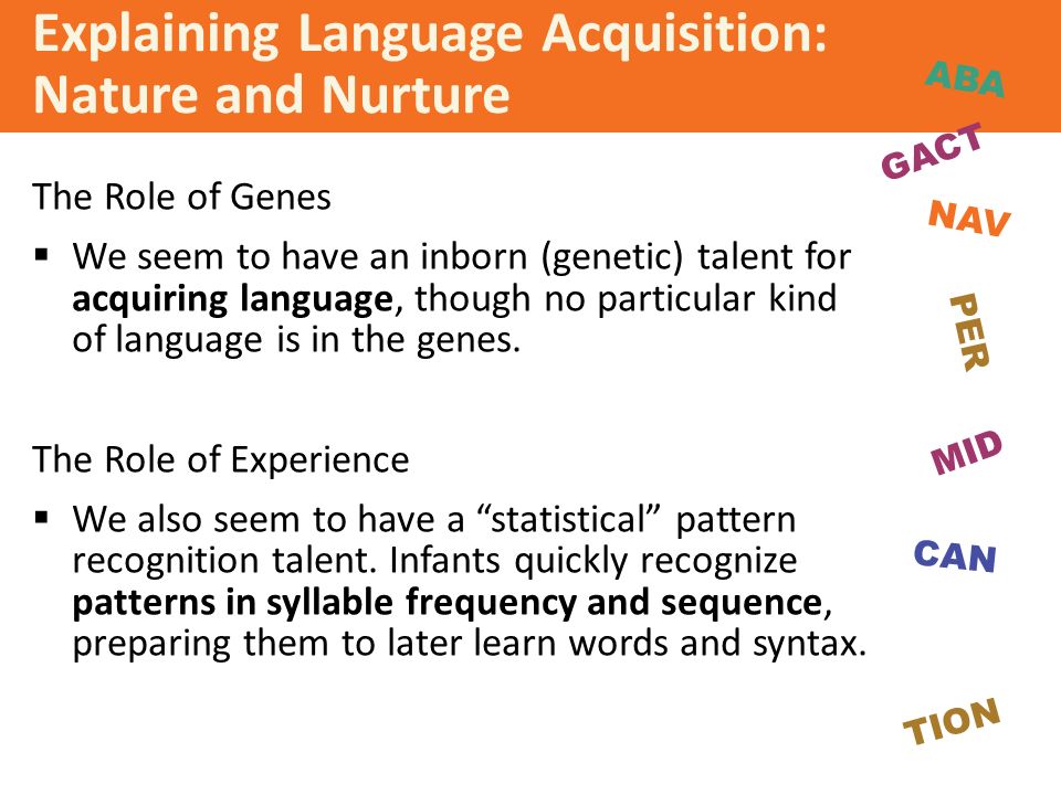 nature vs nurture in language acquistion nature vs nurture in language acquistion