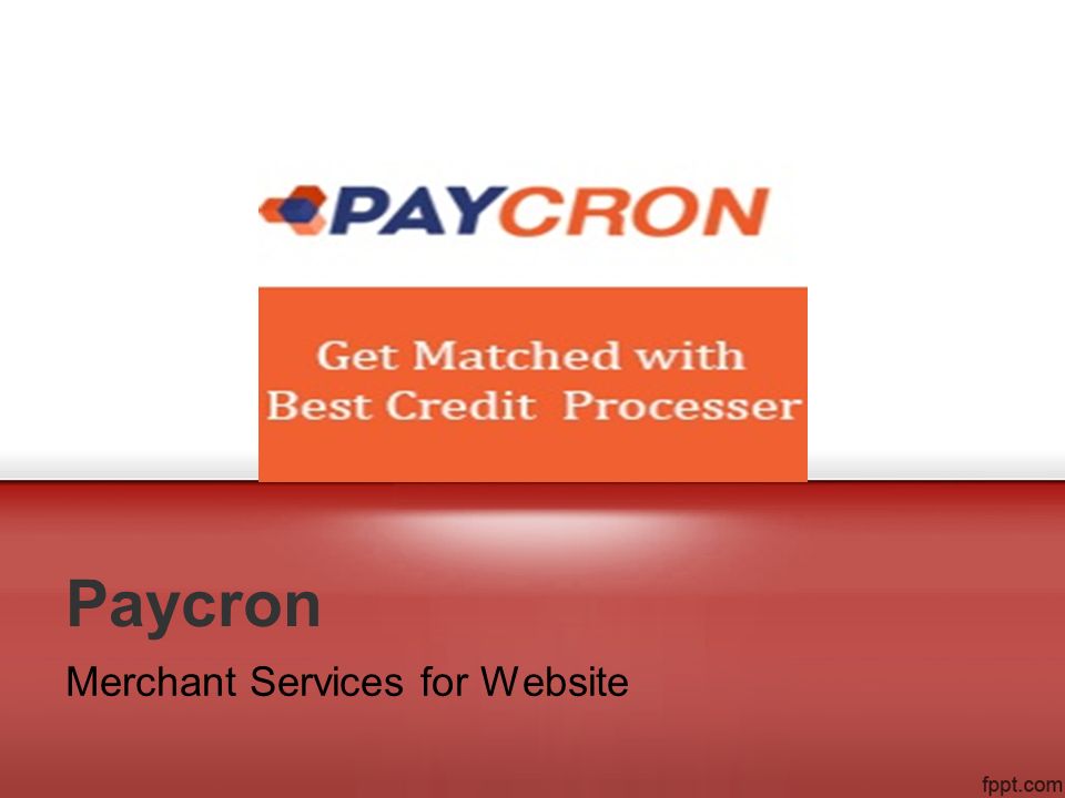 Merchant Services for Website Paycron