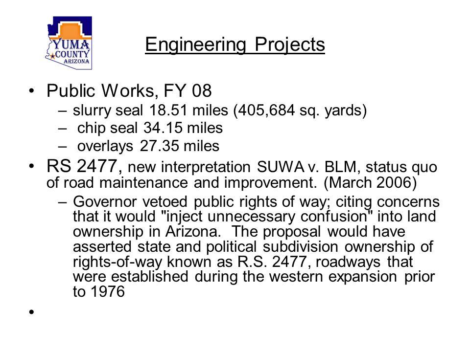 yuma county report roger a patterson p e county engineer june 5 yuma public works