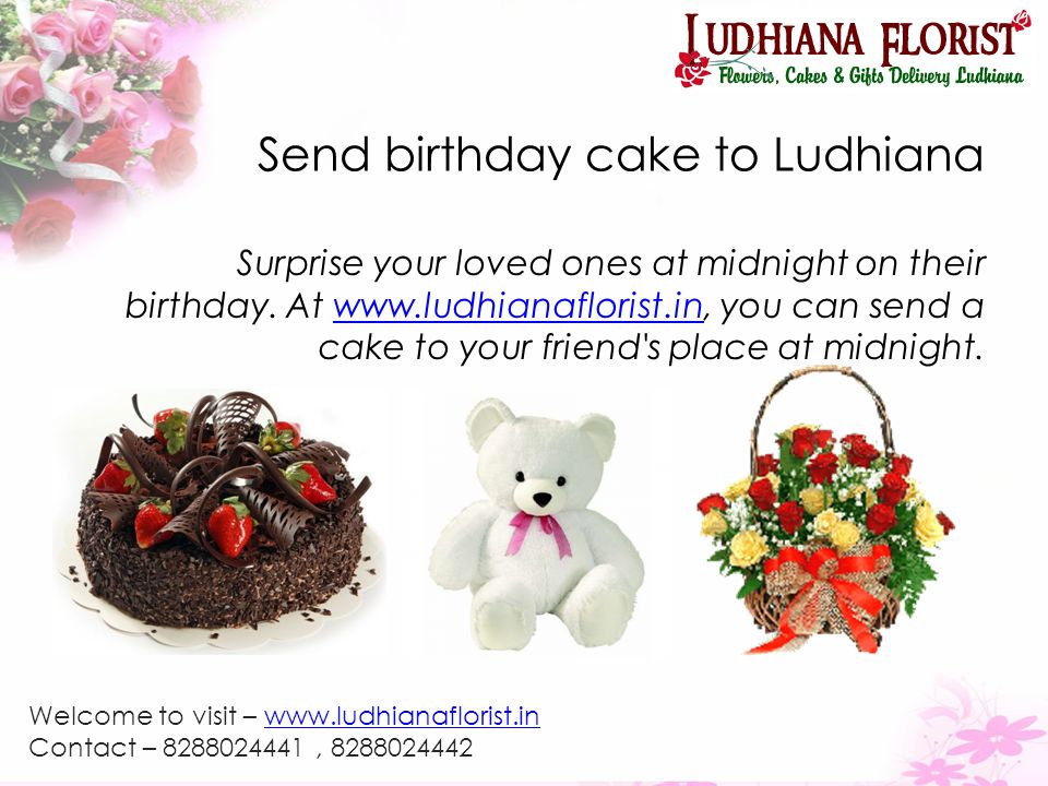 Send birthday cake to Ludhiana Surprise your loved ones at midnight on their birthday.