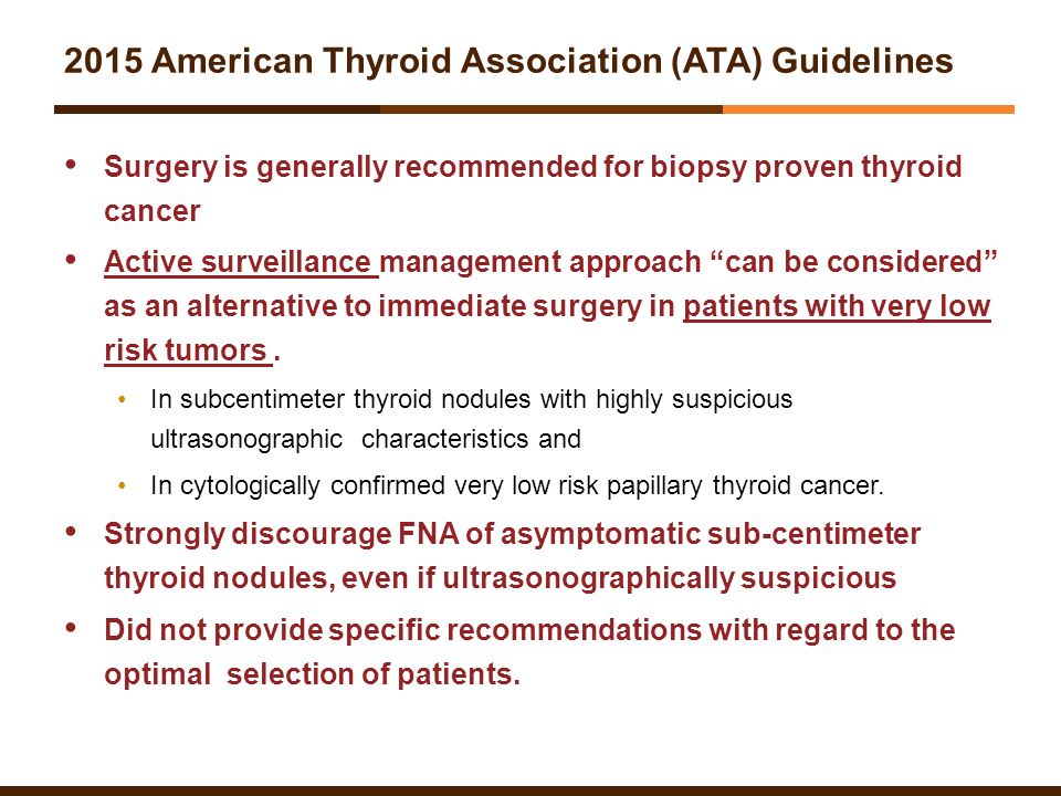 Thyroid guidelines