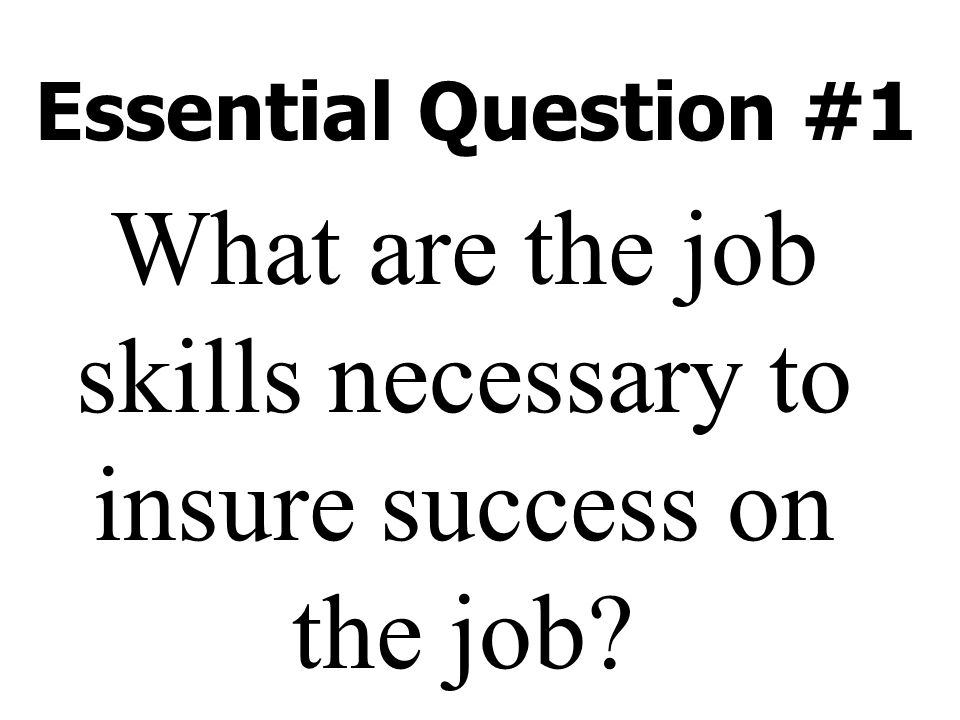 essay about essential job skills essay about essential job skills