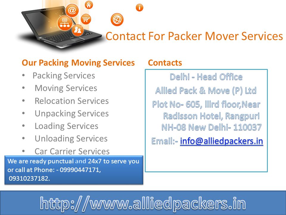 Contact For Packer Mover Services Our Packing Moving Services Packing Services Moving Services Relocation Services Unpacking Services Loading Services Unloading Services Car Carrier Services Contacts